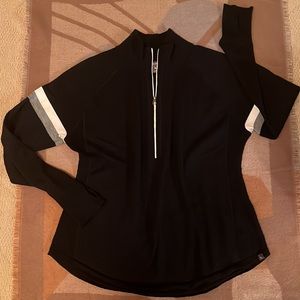 Eddie Bauer FreeHeat 1/4 Zip Pullover Knit Sweater w Thumb Holes, XL